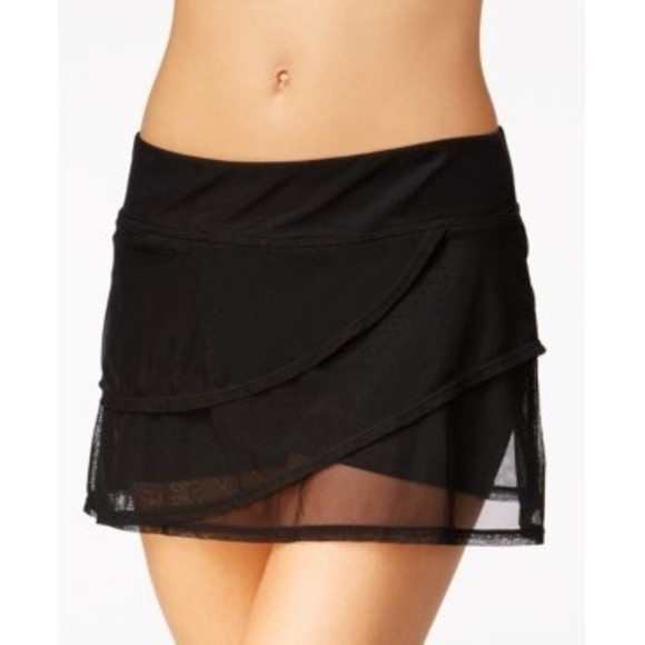 COCO REEF Swimsuit Skirt Black Nylon Blend, Tummy Control, Medium - Picture 1 of 12